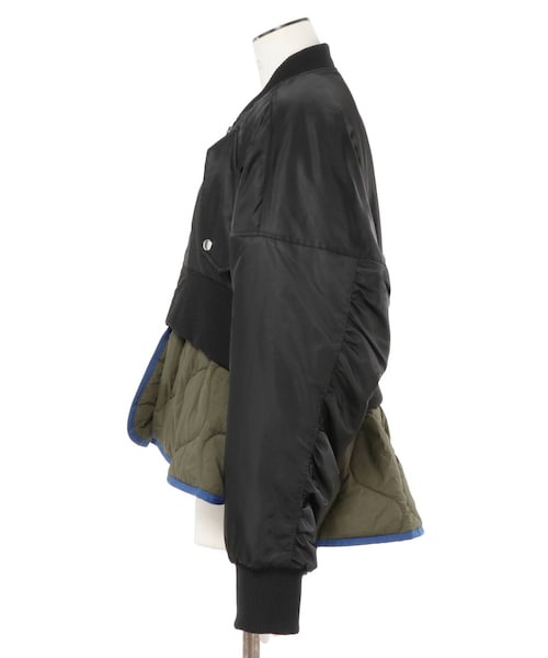 OMMO MA-1 DOCKING JKジャケット　ブラック　un3d UN3D. ma1 ma-1 QUILTING DOCKING MA-1 / キルティング