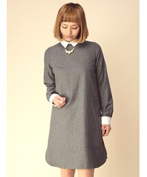 w closet | フラノシャツ衿ワンピース(ワンピース/ドレス)