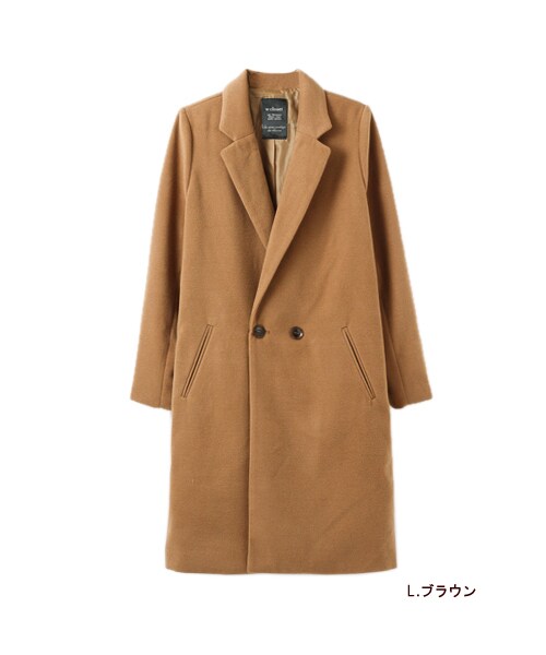 w closet（ダブルクローゼット）の「ダブルチェスターコート（トップス・レディース・スモークブルー/L.ブラウン/D.ネイビー・FREE）」の3枚目の写真