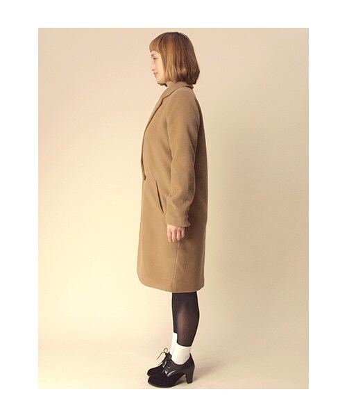 w closet（ダブルクローゼット）の「ダブルチェスターコート（トップス・レディース・スモークブルー/L.ブラウン/D.ネイビー・FREE）」の5枚目の写真