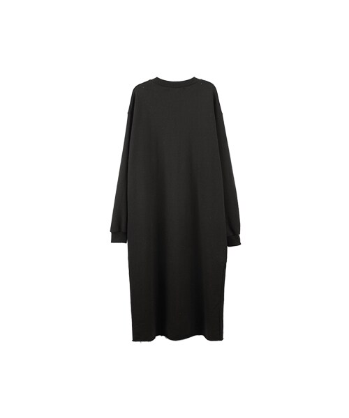 gracegift（グレースギフト）の「韓國休閒感鬚邊寬鬆洋裝（ワンピース/ドレス・レディース・黑・F）」の2枚目の写真