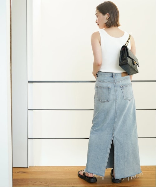 【美品】ドゥーズィエムクラス　バックV リブタンクトップ　白　春夏 KOEISTORE タンクトップ レディース 春 夏 春夏 白 黒
