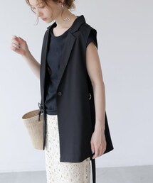 frames RAY CASSIN（フレームスレイカズン）の「WEB限定 サイドベルト付きジレ セットアップ着用可（ジャケット/アウター）」