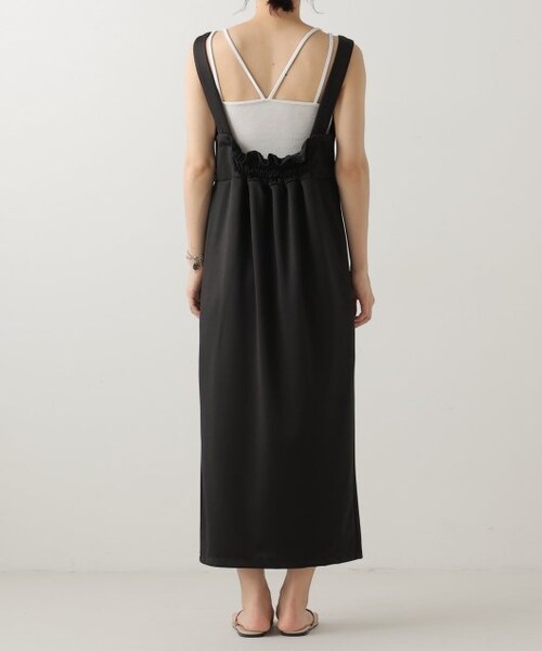 frames RAY CASSIN（フレームスレイカズン）の「エプロンサロペットワンピース（ワンピース/ドレス・レディース・クロ/グレージュ・FREE）」の6枚目の写真