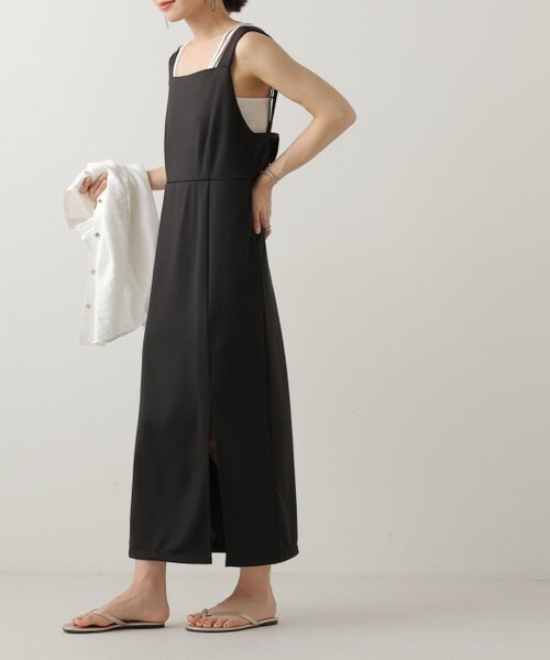 frames RAY CASSIN（フレームスレイカズン）の「エプロンサロペットワンピース（ワンピース/ドレス・レディース・クロ/グレージュ・FREE）」の16枚目の写真