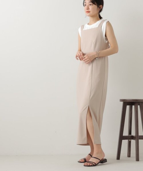 frames RAY CASSIN（フレームスレイカズン）の「エプロンサロペットワンピース（ワンピース/ドレス・レディース・クロ/グレージュ・FREE）」の17枚目の写真