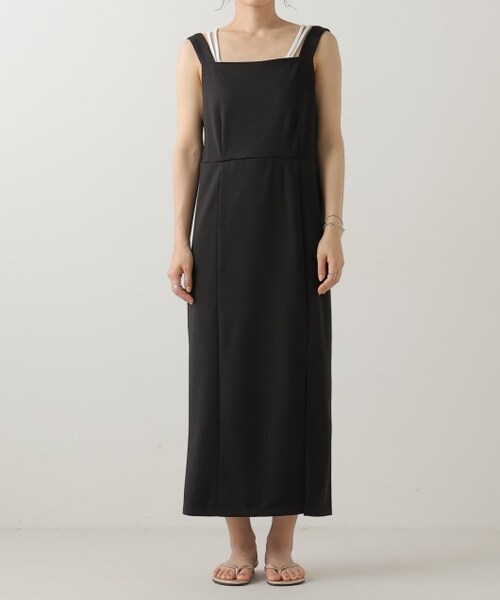 frames RAY CASSIN（フレームスレイカズン）の「エプロンサロペットワンピース（ワンピース/ドレス・レディース・クロ/グレージュ・FREE）」の4枚目の写真