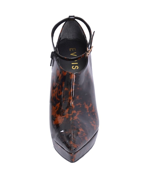 EVRIS(エヴリス)の「コンビヒールポインテッドブーティー(シューズ・レディース・ブラック/ミックス・S/M/L)」の5枚目の写真