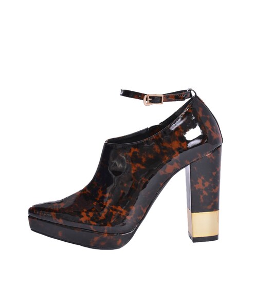 EVRIS(エヴリス)の「コンビヒールポインテッドブーティー(シューズ・レディース・ブラック/ミックス・S/M/L)」の6枚目の写真