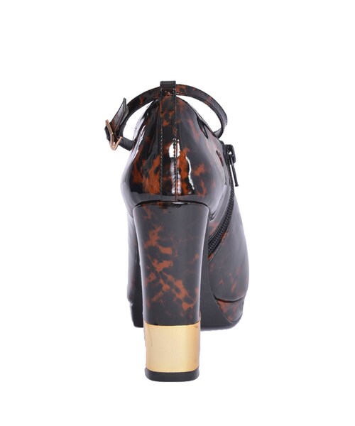 EVRIS(エヴリス)の「コンビヒールポインテッドブーティー(シューズ・レディース・ブラック/ミックス・S/M/L)」の7枚目の写真