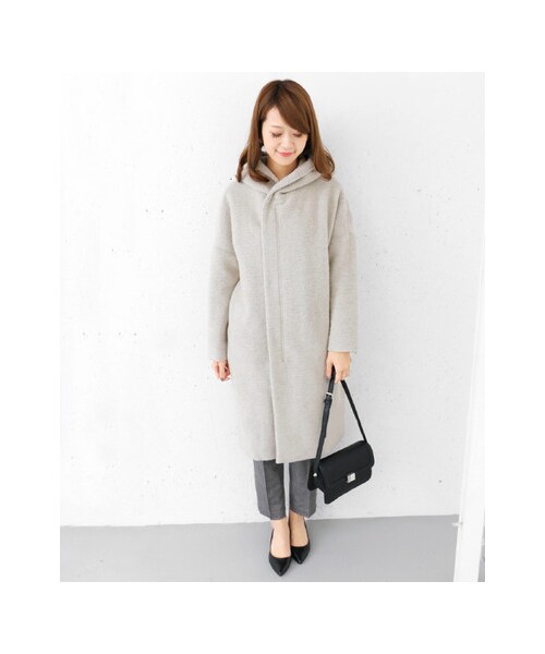 URBAN RESEARCH DOORS（アーバンリサーチドアーズ）の「スライバーロングフードコート（ジャケット/アウター・レディース・NAVY/GRAY/LIGHT GRAY・one）」の6枚目の写真