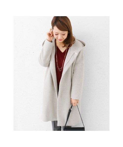 URBAN RESEARCH DOORS（アーバンリサーチドアーズ）の「スライバーロングフードコート（ジャケット/アウター・レディース・NAVY/GRAY/LIGHT GRAY・one）」の5枚目の写真