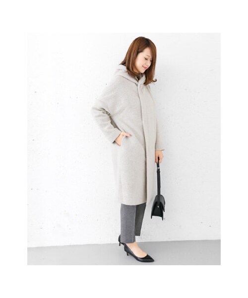 URBAN RESEARCH DOORS（アーバンリサーチドアーズ）の「スライバーロングフードコート（ジャケット/アウター・レディース・NAVY/GRAY/LIGHT GRAY・one）」の7枚目の写真