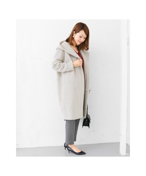 URBAN RESEARCH DOORS（アーバンリサーチドアーズ）の「スライバーロングフードコート（ジャケット/アウター・レディース・NAVY/GRAY/LIGHT GRAY・one）」の4枚目の写真