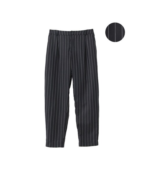 KBF（ケイビーエフ）の「ピンストライプタックパンツ（パンツ・レディース・GRAY/NAVY/BLACK・one）」の3枚目の写真