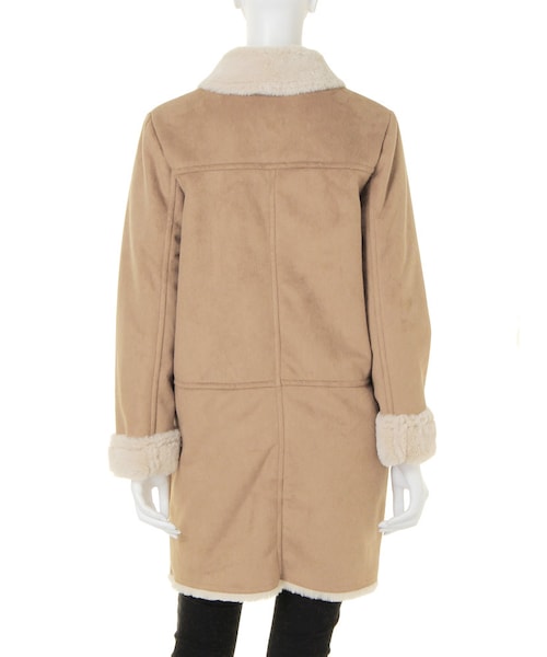 Ungrid(アングリッド)の「【Lady Like】フェイクムートンロングコート(ジャケット/アウター・レディース・ベージュ/キャメル・S/M)」の7枚目の写真