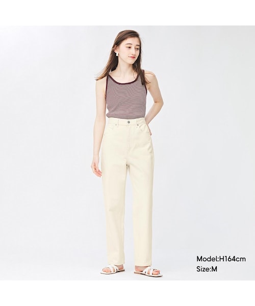 GU(ジーユー)の「ハイウエストストレートジーンズ(丈標準68~72cm)(ストレート・レディース・GCL6969・GML007)」の1枚目の写真