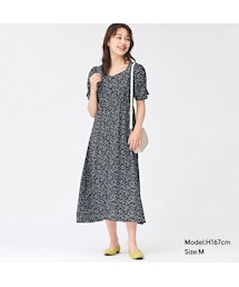 セザンヌ フロントボタン フラワープリント ミニ ワンピース EC3F8DC2-B5F2-45E1-9A5B-