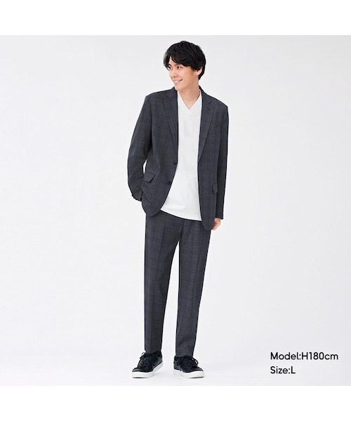 GU（ジーユー）の「ウォッシャブルトラウザー(チェック)SW+X