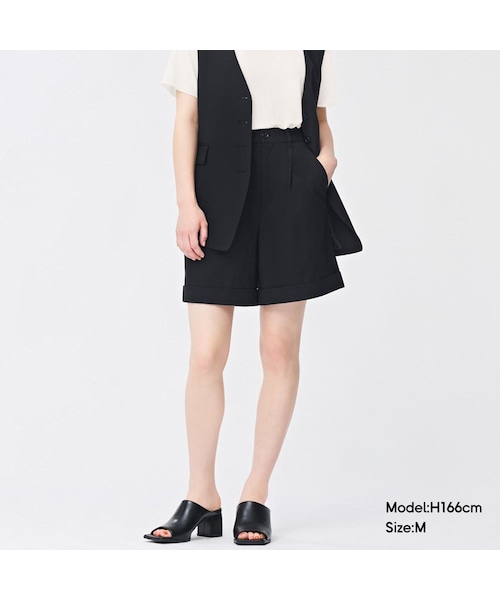 GU（ジーユー）の「（GU）デニムタックガウチョパンツ（WOMEN