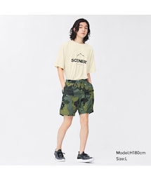GU（ジーユー）の「マルチテックナイロンショーツ(カモフラ)GA+X（ショートパンツ・ハーフパンツ）」