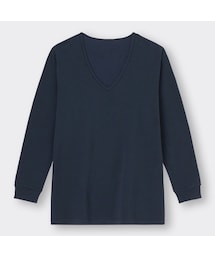 GU（ジーユー）の「スタイルヒートエクストラVネックT(9分袖)（9分袖・メンズ）」