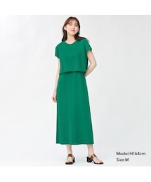 GU（ジーユー）の「マルチウェイワンピース(半袖)Q（半袖・レディース）」