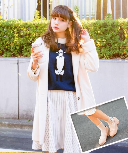 RAY CASSIN（レイカズン）の「【mer×村田倫子ちゃんコラボ】羊ニットトップス（トップス・レディース・ブルー/キナリ・FREE）」の10枚目の写真