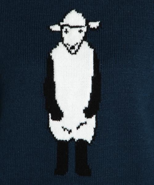 RAY CASSIN（レイカズン）の「【mer×村田倫子ちゃんコラボ】羊ニットトップス（トップス・レディース・ブルー/キナリ・FREE）」の6枚目の写真