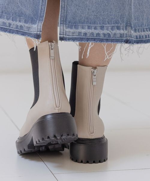 BAYFLOW（ベイフロー）の「≪予約≫バッグZIPサイドゴア（シューズ・レディース・ブラック19/アイボリー52・S(22.5)/M(23.5)/L(24.5)）」の2枚目の写真