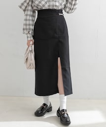 OLIVE des OLIVE | レイヤードラップ風ビットスリットスカート(スカート)