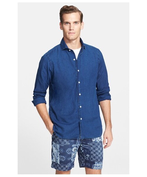 POLO RALPH LAUREN（ポロ ラルフ ローレン）の「Polo Ralph Lauren Regular Fit Sport Shirt（シャツ/ブラウス・メンズ・Indigo・Regular X-Large/Regular Small/Regular XX-Large/Regular Medium/Regular Large）」の2枚目の写真