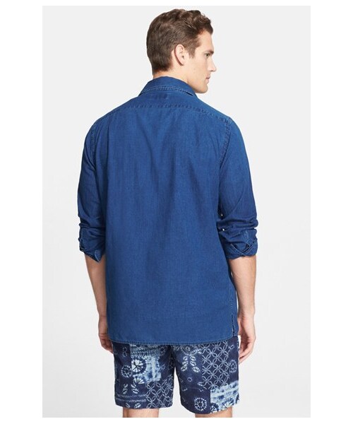 POLO RALPH LAUREN（ポロ ラルフ ローレン）の「Polo Ralph Lauren Regular Fit Sport Shirt（シャツ/ブラウス・メンズ・Indigo・Regular X-Large/Regular Small/Regular XX-Large/Regular Medium/Regular Large）」の4枚目の写真