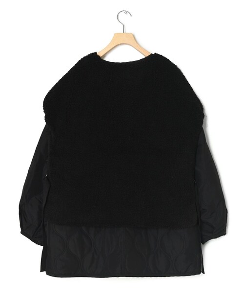 w closet(ダブルクローゼット)の「★先行予約★中綿キルティングVネックジャケット【9月中旬入荷】(ジャケット/アウター・レディース・アイボリー/Lカーキ/ブラック/ベージュチェック・FREE)」の17枚目の写真