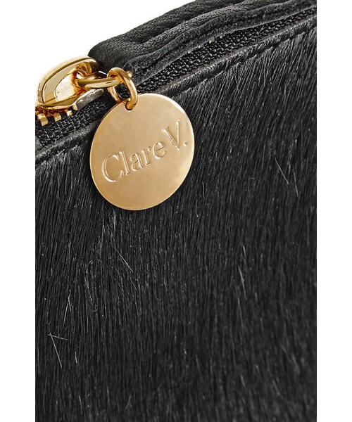 CLARE VIVIER（クレアヴィヴィエ）の「Clare V Margot calf hair clutch（クラッチバッグ・レディース・Black）」の5枚目の写真