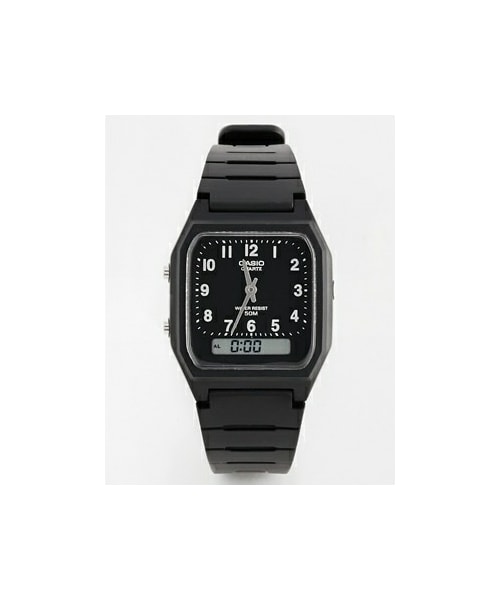 CASIO(カシオ)の「Casio Analogue Black Resin Strap Watch AW-48H-1BVEF - Black(アナログ腕時計・メンズ・Black・One Size)」の1枚目の写真