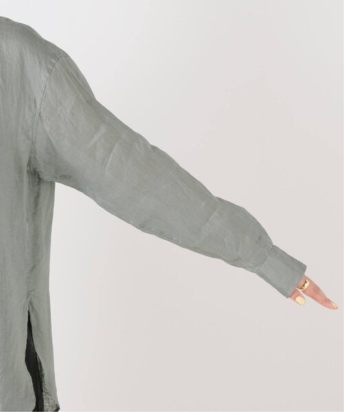 FRAMeWORK（フレームワーク）の「ワッシャーリネンレギュラーシャツ（トップス・カーキ/(036)/フリー/在庫あり）」の9枚目の写真