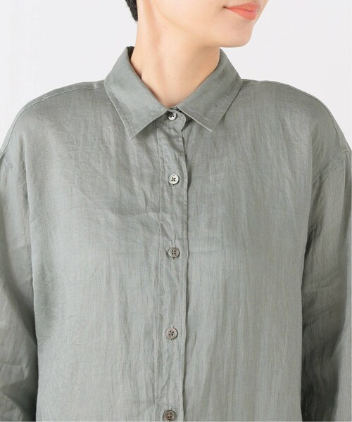 FRAMeWORK（フレームワーク）の「ワッシャーリネンレギュラーシャツ（トップス・カーキ/(036)/フリー/在庫あり）」の7枚目の写真