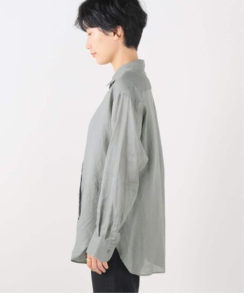 FRAMeWORK（フレームワーク）の「ワッシャーリネンレギュラーシャツ（トップス・カーキ/(036)/フリー/在庫あり）」の5枚目の写真