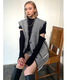 EMODA | フリンジヘムツイードベスト(ベスト)