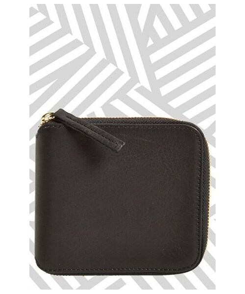 Clare V. Half Leather Zip Wallet