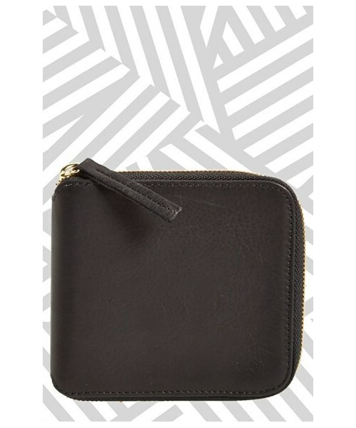 clare v half zip wallet