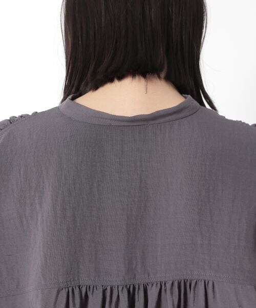 Chaos カオス スーリエプラムシャツ ワンピース グレー 長袖 Chaos（カオス）の「スーリエプラムシャツワンピース