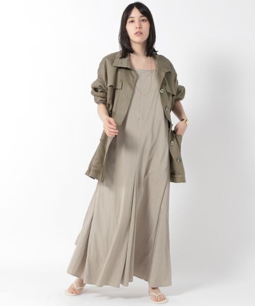 Chaos（カオス）の「フロマージュリネンブルゾン（ジャケット/アウター・レディース・ブラック09/ベージュ55/ライトベージュ56/モカ59/ネイビー88・FREE）」の9枚目の写真