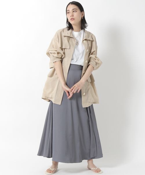 Chaos（カオス）の「フロマージュリネンブルゾン（ジャケット/アウター・レディース・ブラック09/ベージュ55/ライトベージュ56/モカ59/ネイビー88・FREE）」の11枚目の写真