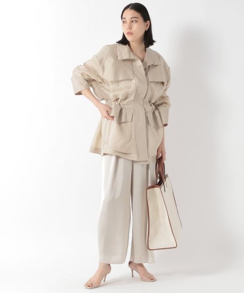 Chaos（カオス）の「フロマージュリネンブルゾン（ジャケット/アウター・レディース・ブラック09/ベージュ55/ライトベージュ56/モカ59/ネイビー88・FREE）」の12枚目の写真