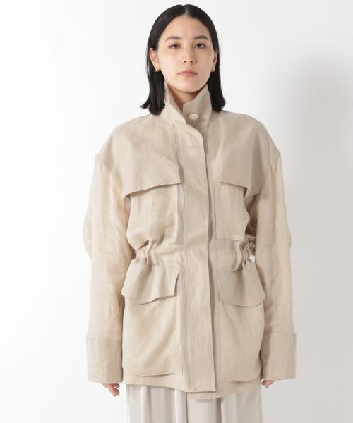 Chaos（カオス）の「フロマージュリネンブルゾン（ジャケット/アウター・レディース・ブラック09/ベージュ55/ライトベージュ56/モカ59/ネイビー88・FREE）」の20枚目の写真