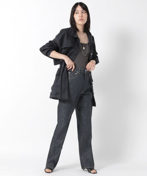 Chaos（カオス）の「フロマージュリネンブルゾン（ジャケット/アウター・レディース・ブラック09/ベージュ55/ライトベージュ56/モカ59/ネイビー88・FREE）」の6枚目の写真