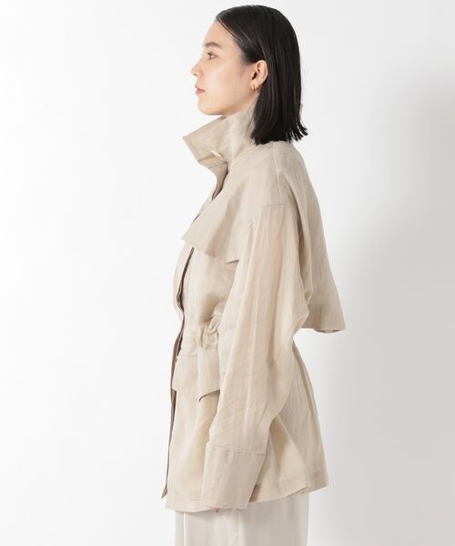 Chaos（カオス）の「フロマージュリネンブルゾン（ジャケット/アウター・レディース・ブラック09/ベージュ55/ライトベージュ56/モカ59/ネイビー88・FREE）」の21枚目の写真