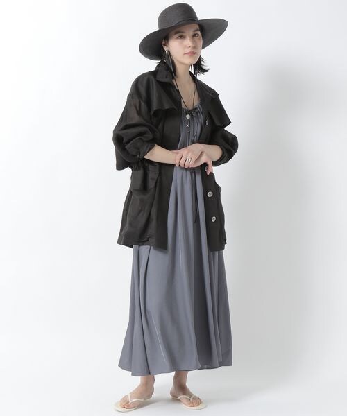 Chaos（カオス）の「フロマージュリネンブルゾン（ジャケット/アウター・レディース・ブラック09/ベージュ55/ライトベージュ56/モカ59/ネイビー88・FREE）」の18枚目の写真